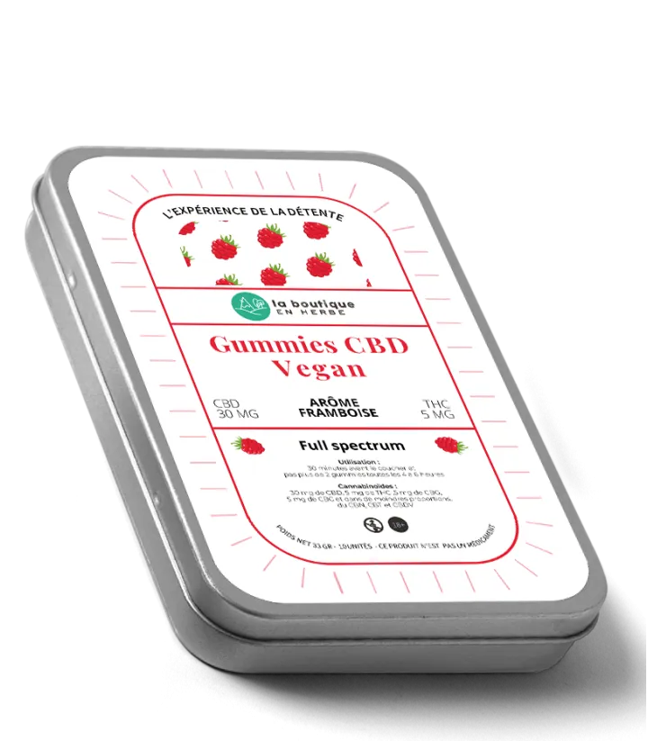 Gummies CBD THC framboise