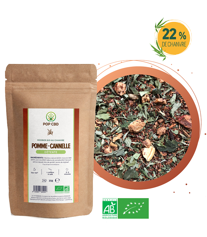 Rooibos Pop CBD pomme cannelle