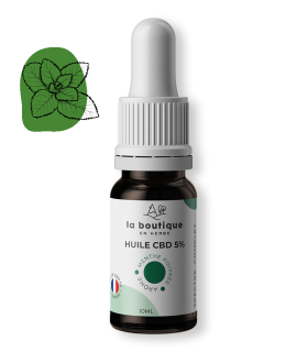 Huile CBD 5% menthe poivrée