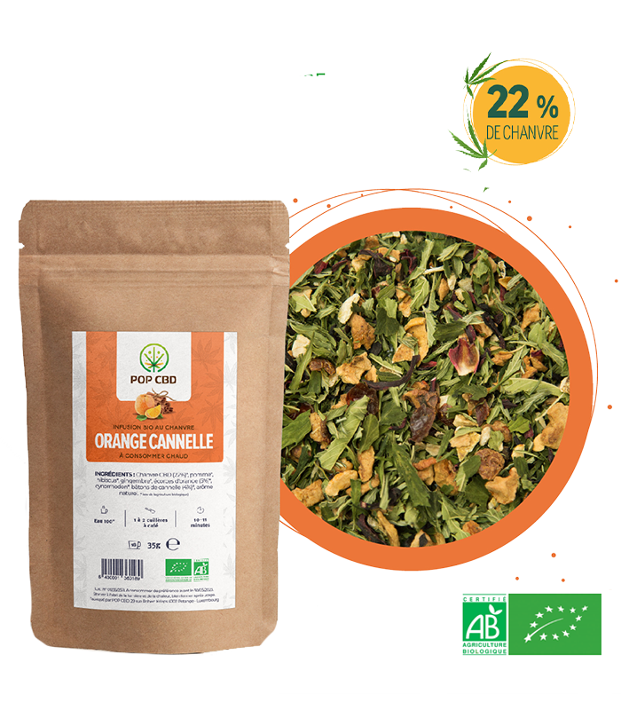Infusion CBD orange cannelle