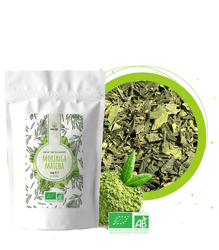Thé vert au chanvre moringa matcha