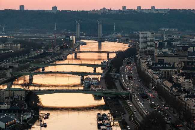 Vue de Rouen et de ses quartiers emblématiques